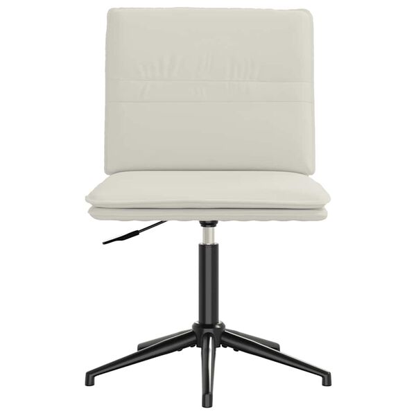 vidaXL Καρέκλα Τραπεζαρίας Κρεμ Βελούδινη