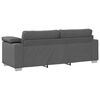 vidaXL Καναπές με μαξιλάρι Σκούρο γκρι 219 x 77 x 82 εκ ύφασμα