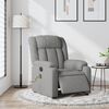 vidaXL Πολυθρόνα Μασάζ Ηλεκτρική με Ανάκλιση Ανοιχτό Γκρι Υφασμάτινη