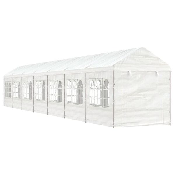 vidaXL Κιόσκι με Τέντα Λευκό 15,61 x 2,28 x 2,69 μ. από Πολυαιθυλένιο