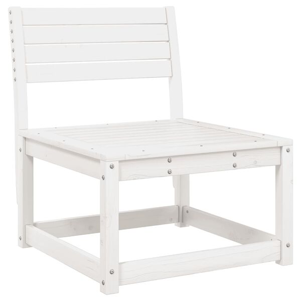 vidaXL Καναπές Κήπου Λευκός από Μασίφ Ξύλο Πεύκου