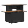 vidaXL Σετ Καναπέ Κήπου 11 pcs Μαύρο και κρεμ 100 x 55 x 73 εκ