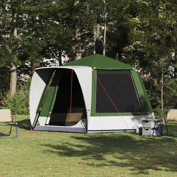 vidaXL Σκηνή Camping Πράσινο 420 x 420 x 227 εκ Πολυεστέρας