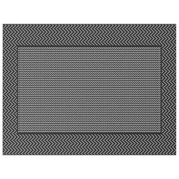 vidaXL Χαλί εξωτερικού χώρου ARAKIL Μαύρο και γκρι 300 x 400 cm PP