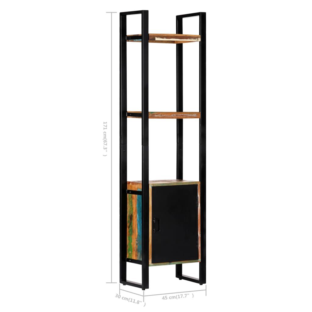 vidaXL Βιβλιοθήκη 45 x 30 x 171 εκ. από Μασίφ Ανακυκλωμένο Ξύλο