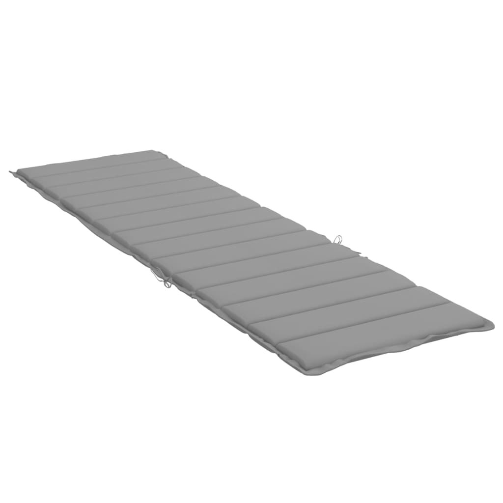 vidaXL Μαξιλάρι Ξαπλώστρας Γκρι 200 x 50 x 3 εκ. από Ύφασμα Oxford
