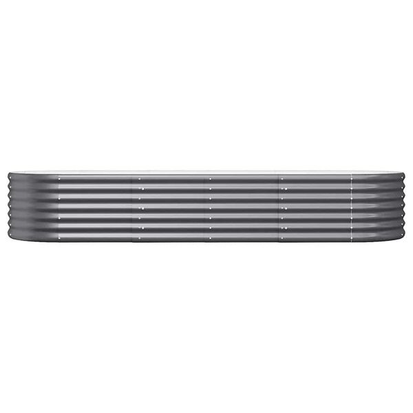 vidaXL Ζαρντινιέρα Ανθρακί 224x80x36 εκ Γαλβανισμένος χάλυβας
