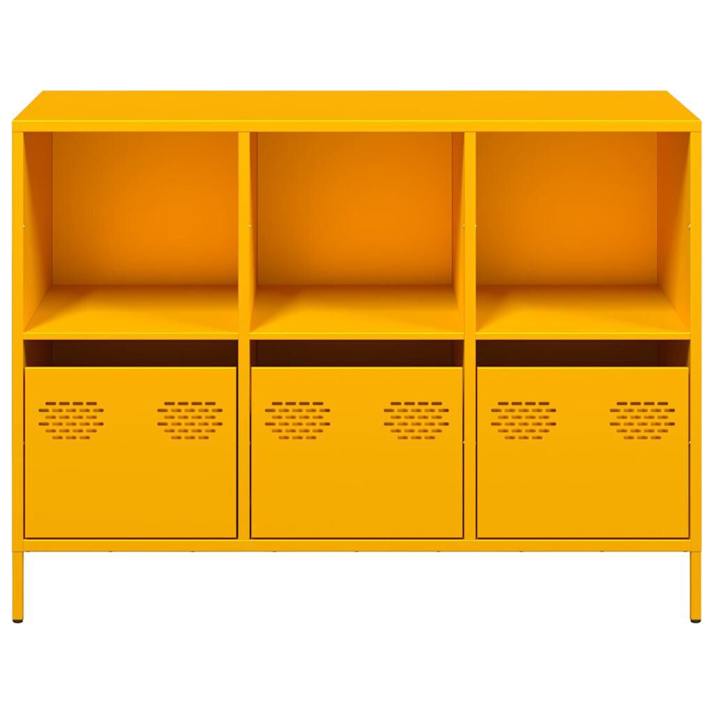 vidaXL Ντουλάπι Μουσταρδί 101,5x39x73,5 εκ. από Χάλυβα Ψυχρής Έλασης
