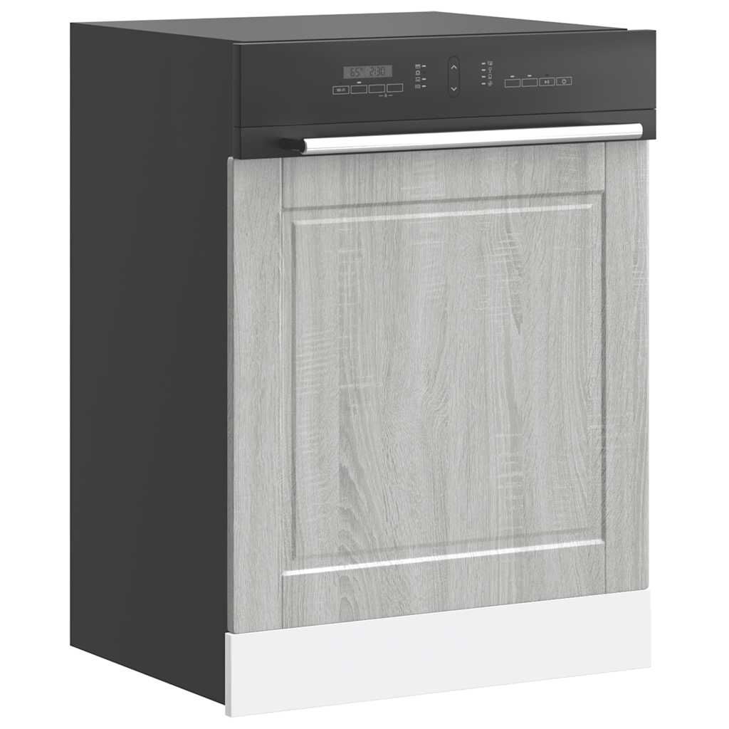 vidaXL Πίνακας πλυντηρίου πιάτων Porto Γκρι Sonoma 60x1,5x67 εκ.