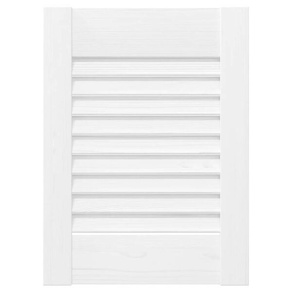 vidaXL Πόρτες ντουλαπιών Louvred Design 2 τεμάχια Λευκό 39,5x29,5 cm