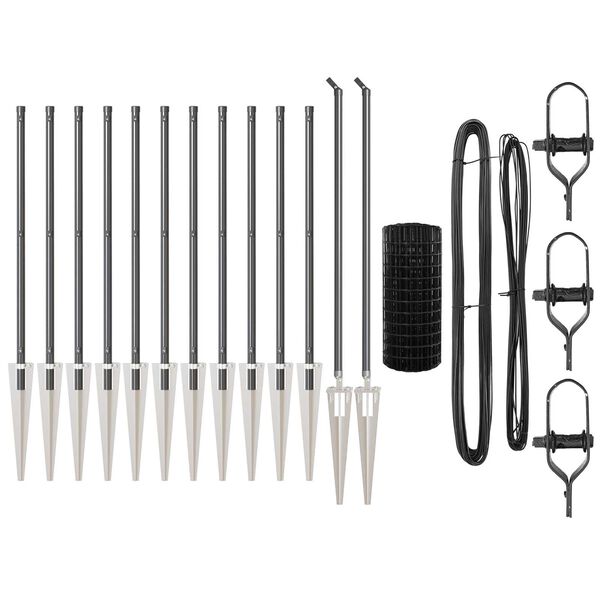 vidaXL &Tau;&epsilon;&nu;&tau;ώ&tau;&omicron; &mu;&epsilon; &sigma;&tau;ή&rho;&iota;&gamma;&mu;&alpha; &Gamma;&kappa;&rho;&iota; 0,4 x 25 &mu; &Chi;ά&lambda;&upsilon;&beta;&alpha;&sigmaf; &kappa;&alpha;&iota; PVC