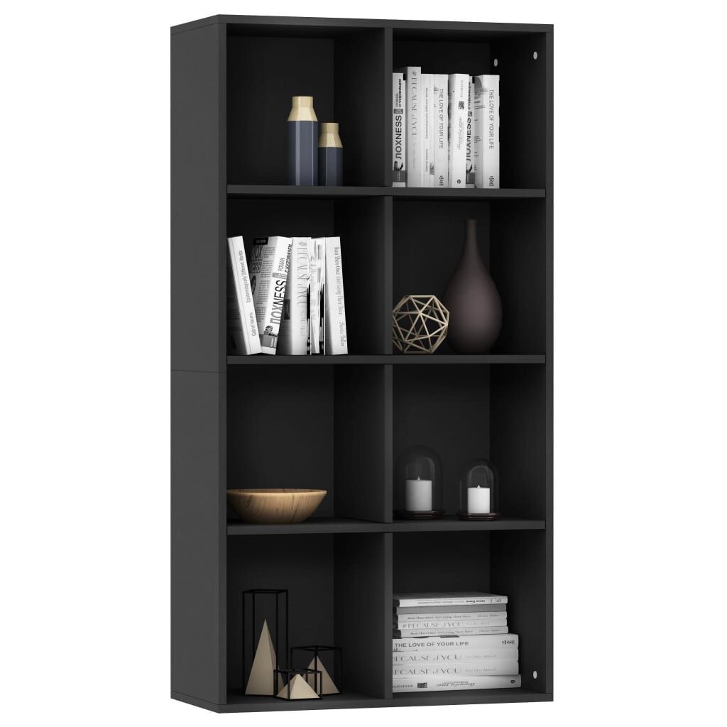 vidaXL Ραφιέρα/Βιβλιοθήκη Μαύρη 66 x 30 x 130 εκ. από Επεξ. Ξύλο