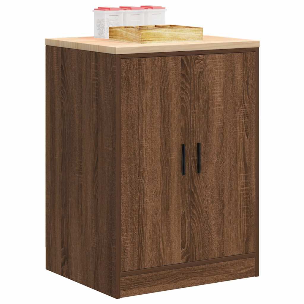 vidaXL ντουλάπι αποθήκευσης γκαράζ 60x51x85 εκ μασίφ ξύλο πεύκο