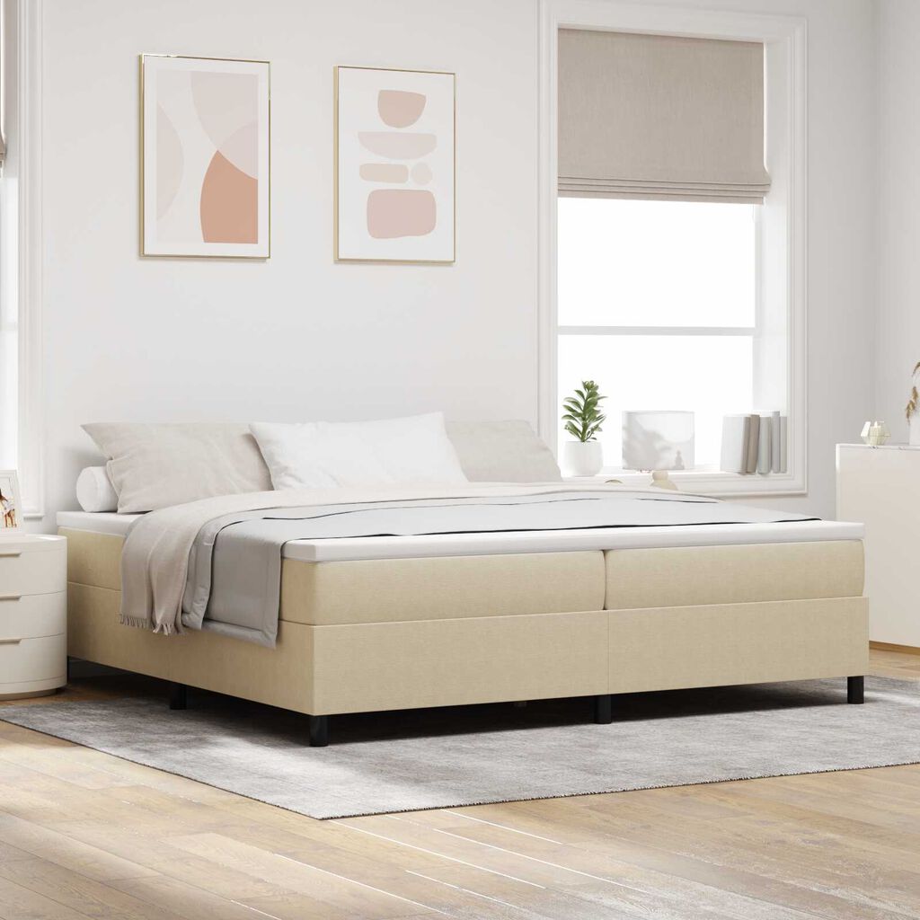 vidaXL Κρεβάτι με ελατήρια Γκρι Πράσινο 200 x 200 cm Βελούδο