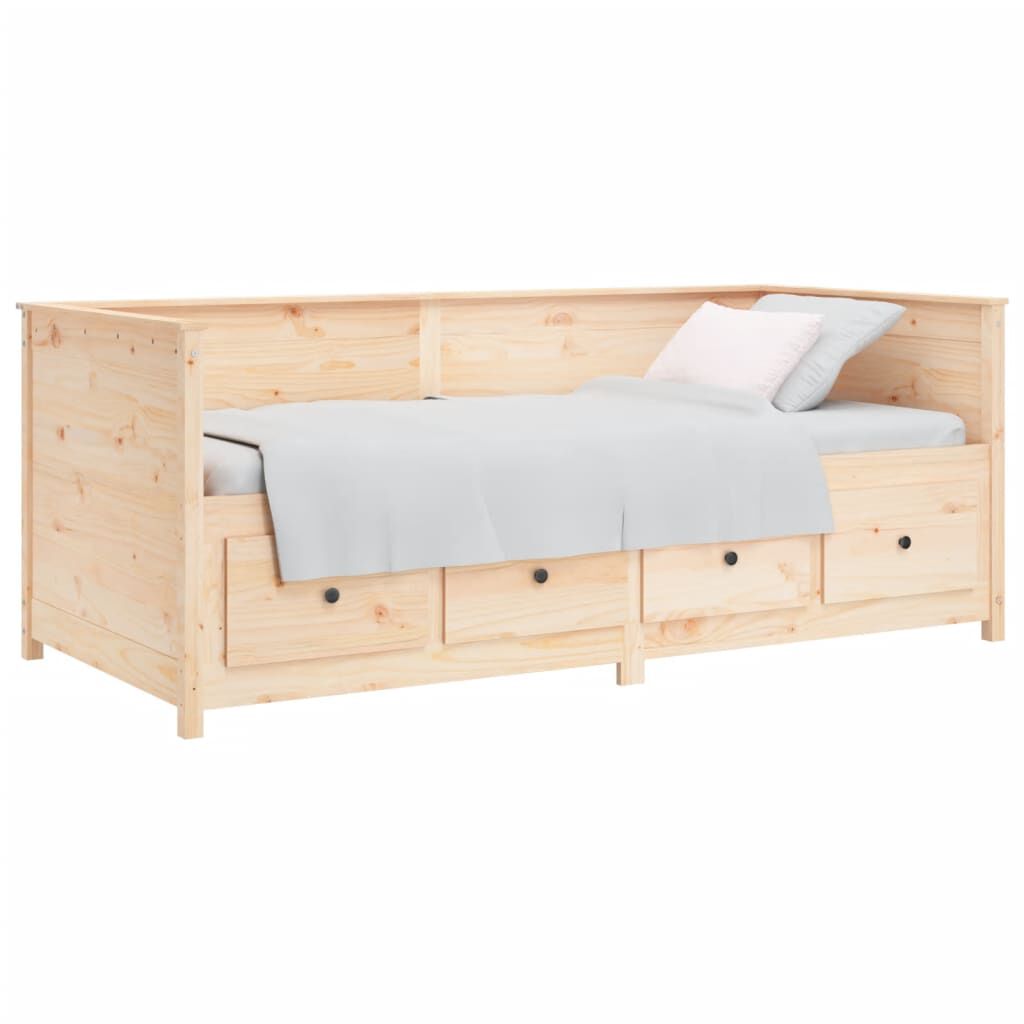 vidaXL Κρεβάτι ημέρας χωρίς στρώμα 75x190 cm Στερεό ξύλο πεύκο