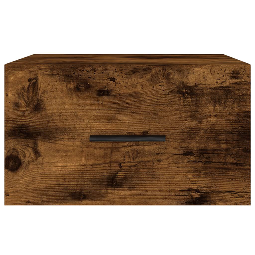 vidaXL Κομοδίνο Επιτοίχιο Καπνιστή Δρυς 35 x 35 x 20 εκ.