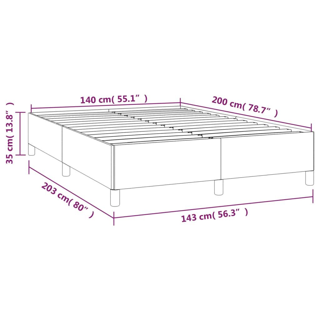 vidaXL Σκελετός Κρεβατιού Χωρίς Στρώμα Taupe 140x200 εκ. Υφασμάτινο