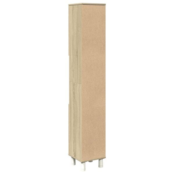 vidaXL Ντουλάπι Μπάνιου Sonoma Δρυς 30,5x30x179 εκ. από Επεξεργ. Ξύλο