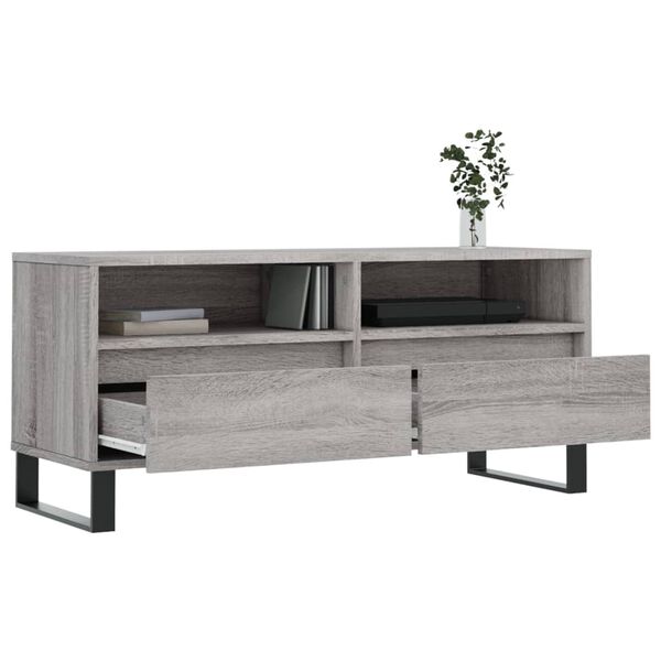 vidaXL Έπιπλο Τηλεόρασης Γκρι Sonoma 100x34,5x44,5 εκ. Επεξεργ. Ξύλο