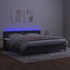 vidaXL &Kappa;&rho;&epsilon;&beta;ά&tau;&iota; Boxspring &mu;&epsilon; &Sigma;&tau;&rho;ώ&mu;&alpha; & LED &Sigma;&kappa;. &Gamma;&kappa;&rho;&iota; 200x200&epsilon;&kappa;. &Beta;&epsilon;&lambda;&omicron;ύ&delta;&iota;&nu;&omicron;
