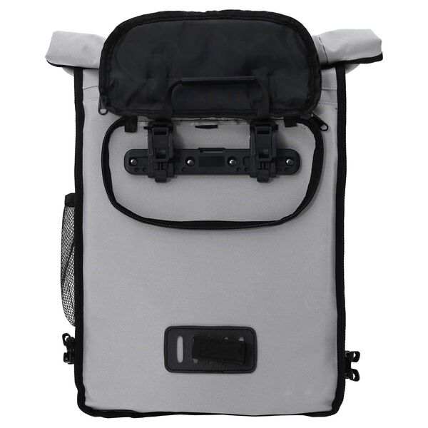 vidaXL Τσάντα Ποδηλάτου για Ράγες 20 L Γκρι 31x13x58 εκ.
