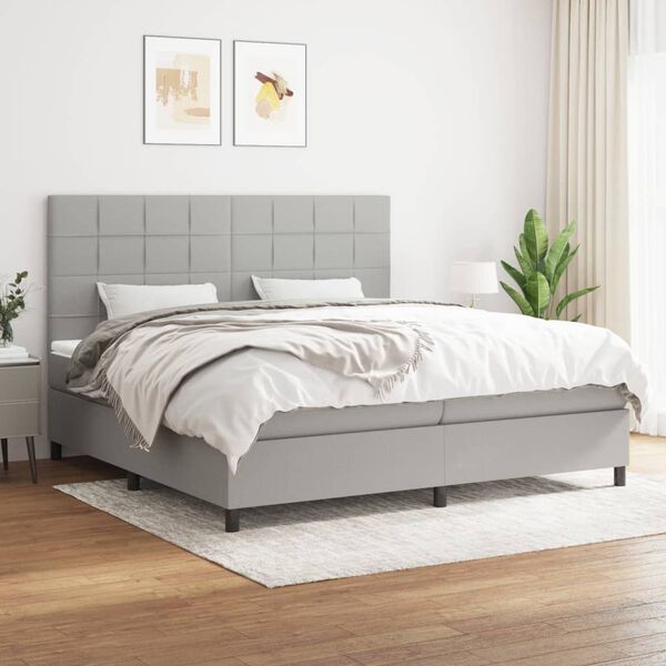 vidaXL &Kappa;&rho;&epsilon;&beta;ά&tau;&iota; Boxspring &mu;&epsilon; &Sigma;&tau;&rho;ώ&mu;&alpha; &Alpha;&nu;&omicron;&iota;&chi;&tau;ό &Gamma;&kappa;&rho;&iota; 200x200 &epsilon;&kappa;. &Upsilon;&phi;&alpha;&sigma;&mu;ά&tau;&iota;&nu;&omicron;