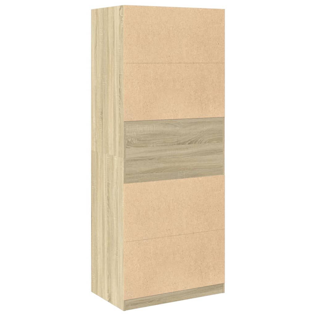 vidaXL Ντουλάπα Χρώμα Sonoma Δρυς 80x50x200 εκ. από Επεξ. Ξύλο