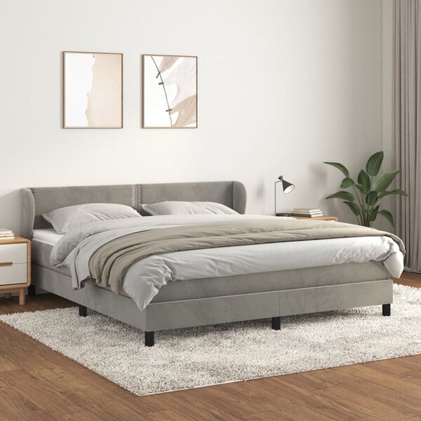 vidaXL &Kappa;&rho;&epsilon;&beta;ά&tau;&iota; Boxspring &mu;&epsilon; &Sigma;&tau;&rho;ώ&mu;&alpha; &Alpha;&nu;&omicron;&iota;&chi;&tau;ό &Gamma;&kappa;&rho;&iota; 180x200 &epsilon;&kappa;. &Beta;&epsilon;&lambda;&omicron;ύ&delta;&iota;&nu;&omicron;