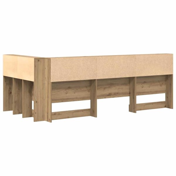 vidaXL Κεφαλάρι Αποθήκης με ράφι artisan δρυς 75 cm Επεξεργασμένο ξύλο