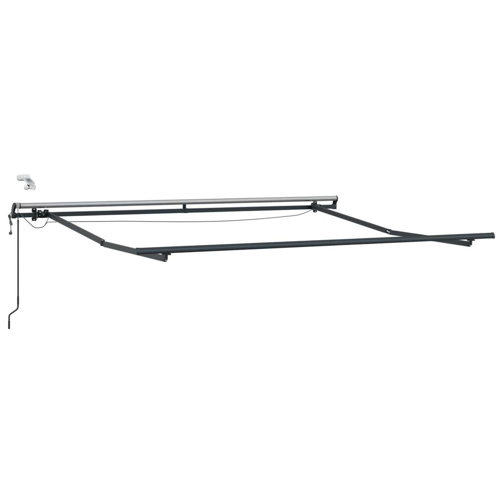 vidaXL Αυτόματη Ανασυρόμενη Τέντα με LED Μαύρη 300x250 cm