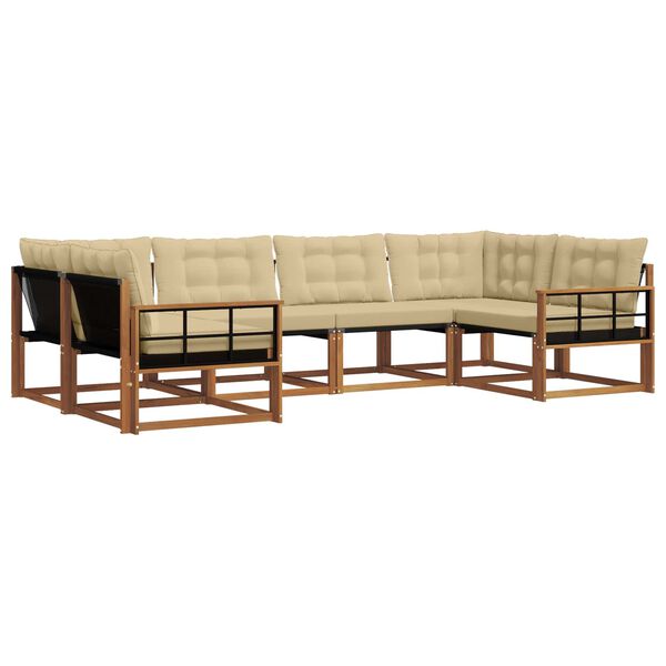 vidaXL &Sigma;&epsilon;&iota;&rho;ά &Kappa;&alpha;&nu;&alpha;&pi;έ &Epsilon;&xi;&omega;&tau;&epsilon;&rho;&iota;&kappa;&omicron;ύ &mu;&epsilon; &mu;&alpha;&xi;&iota;&lambda;ά&rho;&iota; 6 pcs &Phi;&upsilon;&sigma;&iota;&kappa;ό &kappa;&alpha;&iota; &Mu;&pi;&epsilon;&zeta;