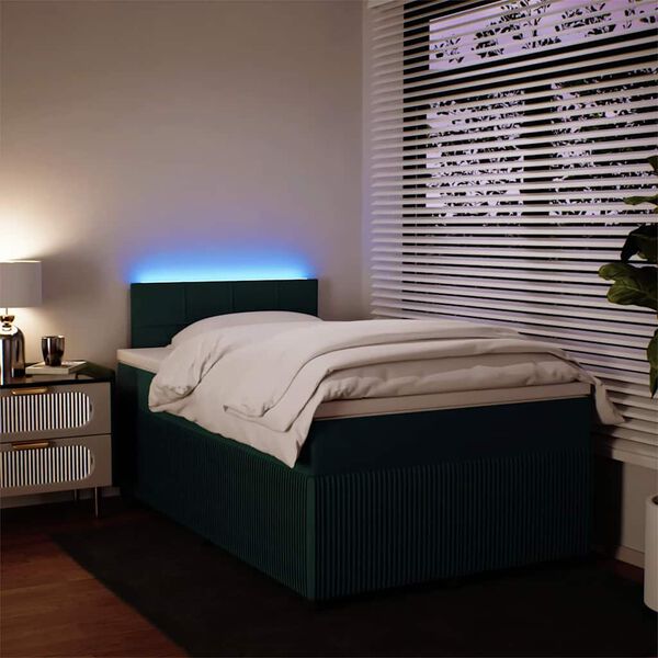 vidaXL &Kappa;&rho;&epsilon;&beta;ά&tau;&iota; Boxspring &mu;&epsilon; &Sigma;&tau;&rho;ώ&mu;&alpha; &Sigma;&kappa;&omicron;ύ&rho;&omicron; &Pi;&rho;ά&sigma;&iota;&nu;&omicron; 120x200&epsilon;&kappa;. &Beta;&epsilon;&lambda;&omicron;ύ&delta;&iota;&nu;&omicron;