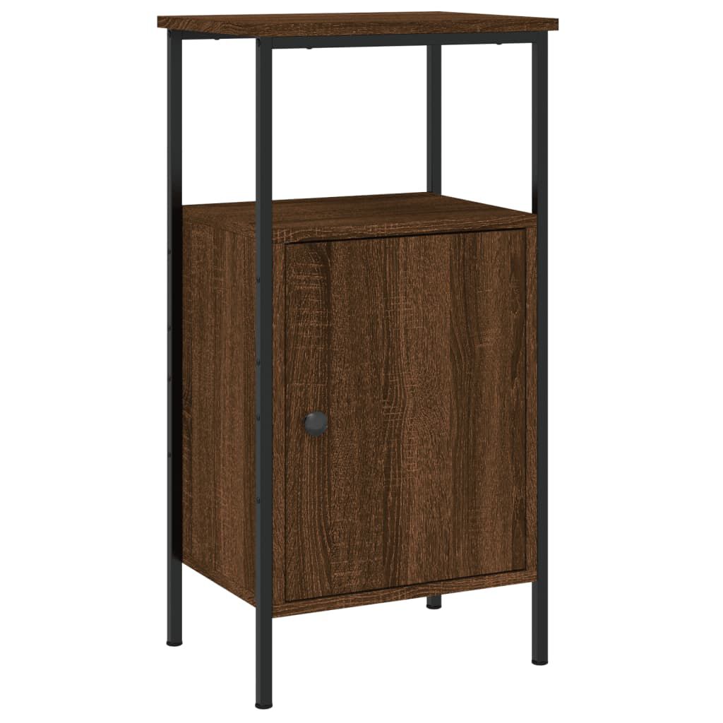 vidaXL Κομοδίνα 2 τεμ. Καφέ Δρυς 41 x 31 x 80 εκ. από Επεξεργ. Ξύλο