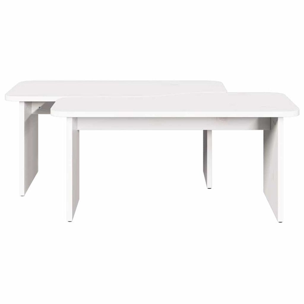 vidaXL Τραπεζάκι σαλονιού 2 pcs Λευκό 100 x 69 x 35.5 εκατοστά