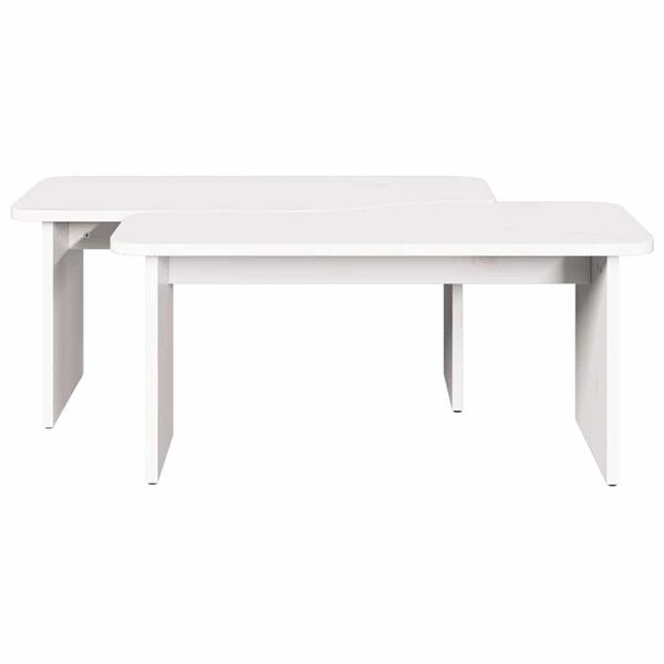 vidaXL Τραπεζάκι σαλονιού 2 pcs Λευκό 100 x 69 x 35.5 εκατοστά