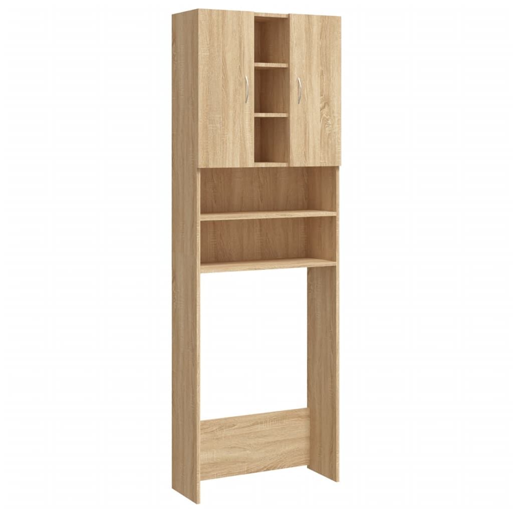 vidaXL Ντουλάπι Πλυντηρίου Sonoma Δρυς 64 x 25,5 x 190 εκ.