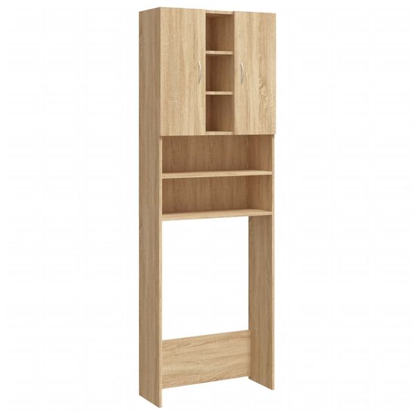 vidaXL Ντουλάπι Πλυντηρίου Sonoma Δρυς 64 x 25,5 x 190 εκ.