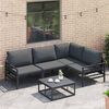 vidaXL Σετ Καναπέ Κήπου 6 pcs Ανθρακί Ατσάλι
