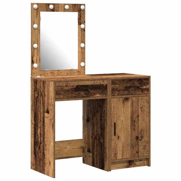 vidaXL Τραπέζι περιποίησης με συρτάρι 2 pcs Καφέ 50 x 41 x 135 εκ