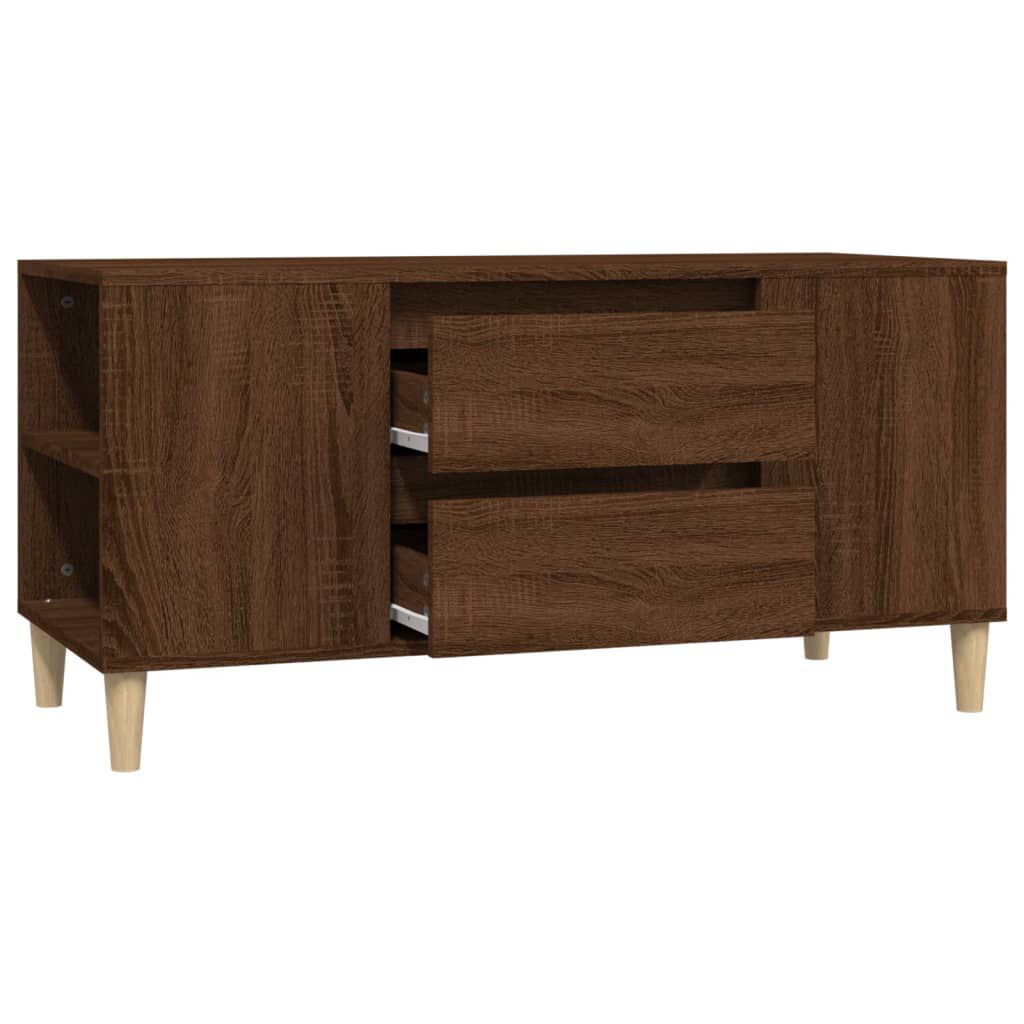 vidaXL Έπιπλο Τηλεόρασης Καφέ Δρυς 102x44,5x50 εκ. Επεξεργασμένο Ξύλο