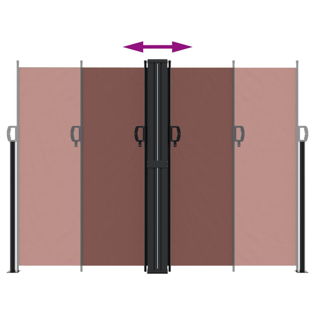 vidaXL Σκίαστρο Πλαϊνό Συρόμενο Καφέ 180 x 1200 εκ.
