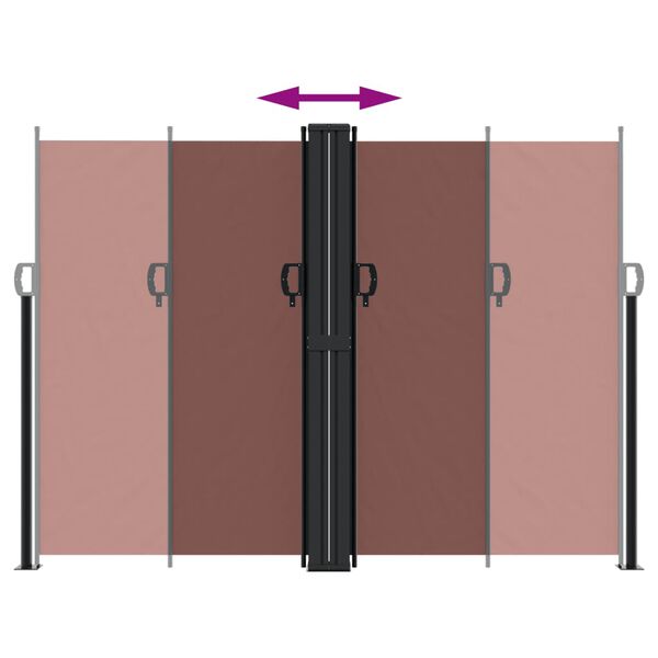 vidaXL Σκίαστρο Πλαϊνό Συρόμενο Καφέ 180 x 1200 εκ.