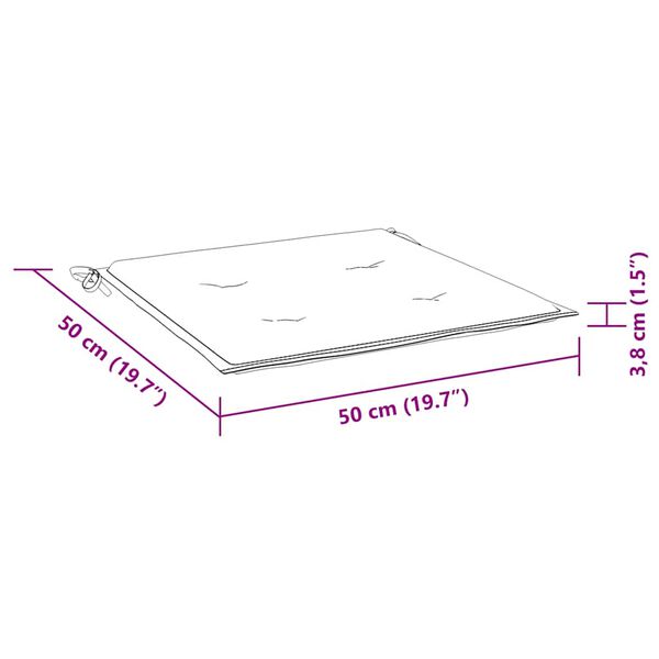 vidaXL Μαξιλάρια Καρέκλας Κήπου 2 τεμ. Μπεζ 50x50x4 εκ. Ύφασμα Oxford
