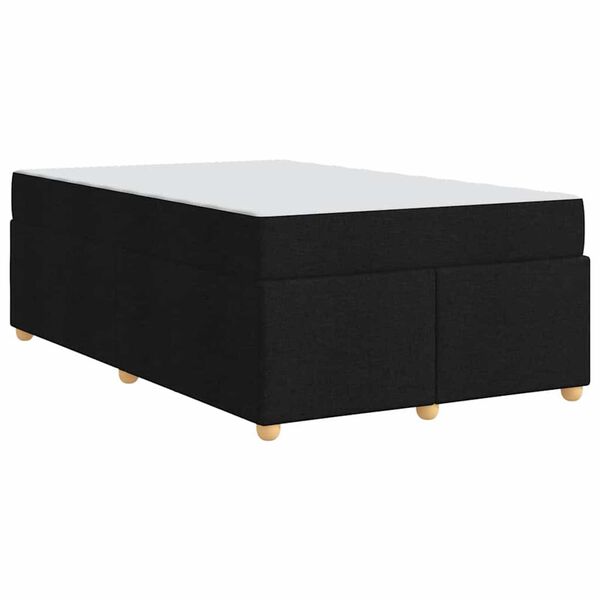vidaXL Σκελετός Κρεβατιού με στρώμα Μαύρο 120 x 190 cm ύφασμα