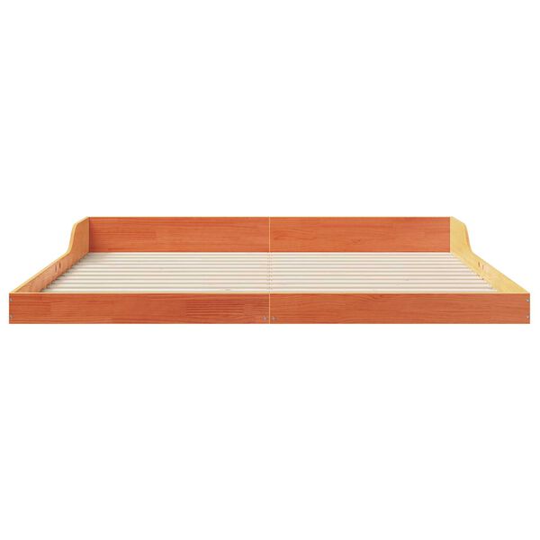 vidaXL Σκελετός Κρεβατιού Καφέ κεριού 180 x 210 cm Μασίφ ξύλο πεύκου