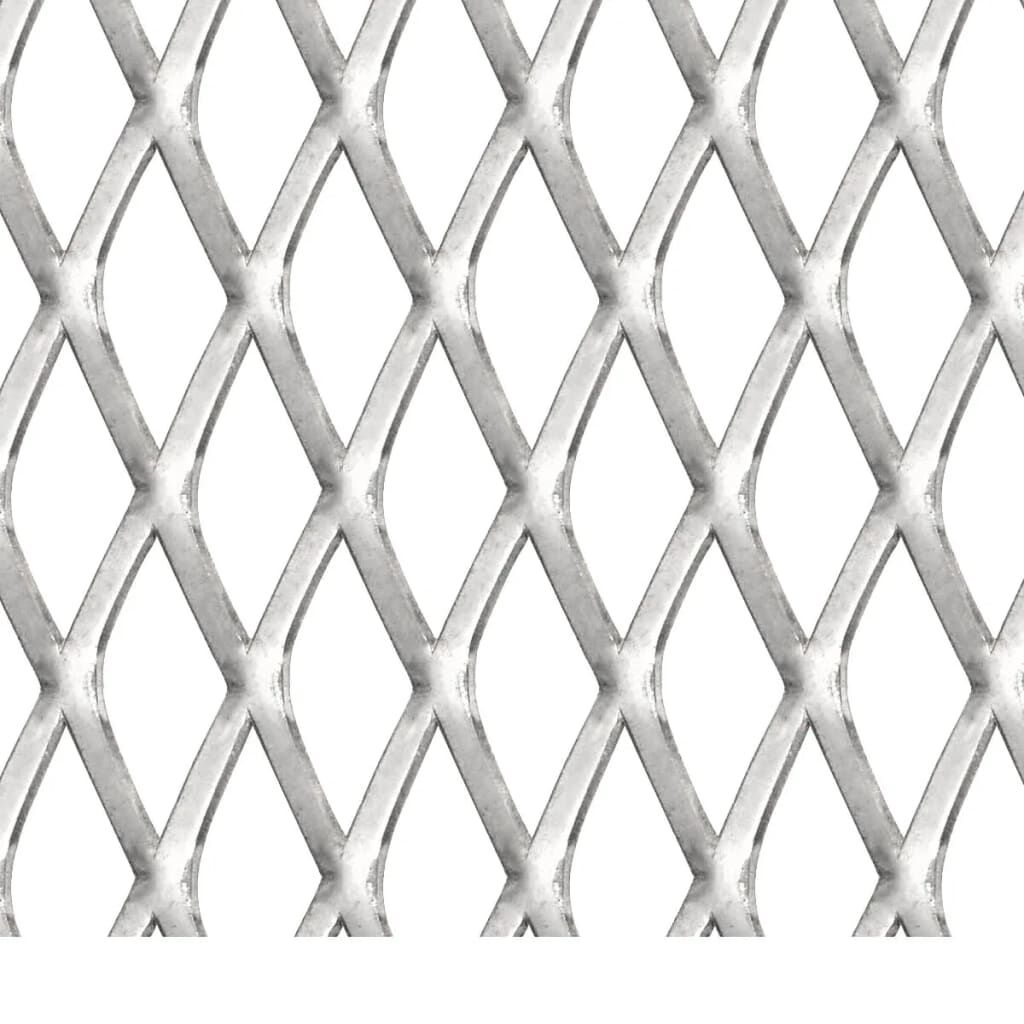 vidaXL Πλέγμα Ανεπτυγμένο 50x50 εκ. / 30x17x2,5 χιλ. Ανοξείδωτο Ατσάλι