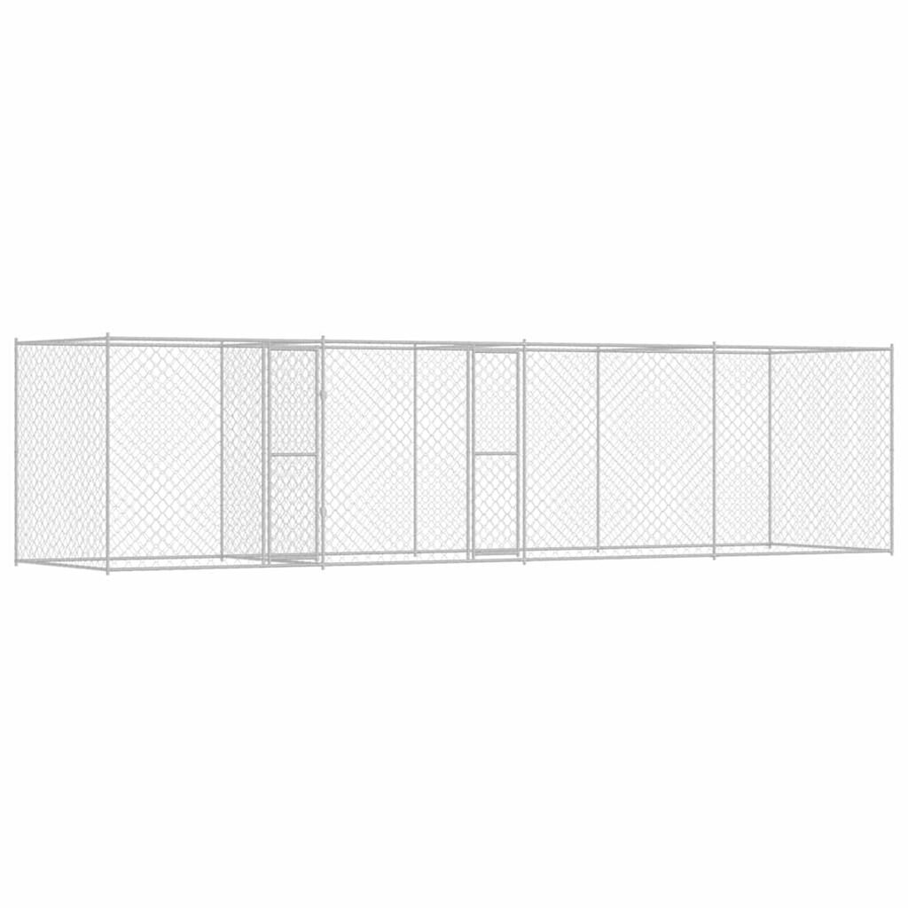 Κλουβί σκύλου Ασημί 600 x 200 x 200 εκ. Επικαλυμμένος Χάλυβας