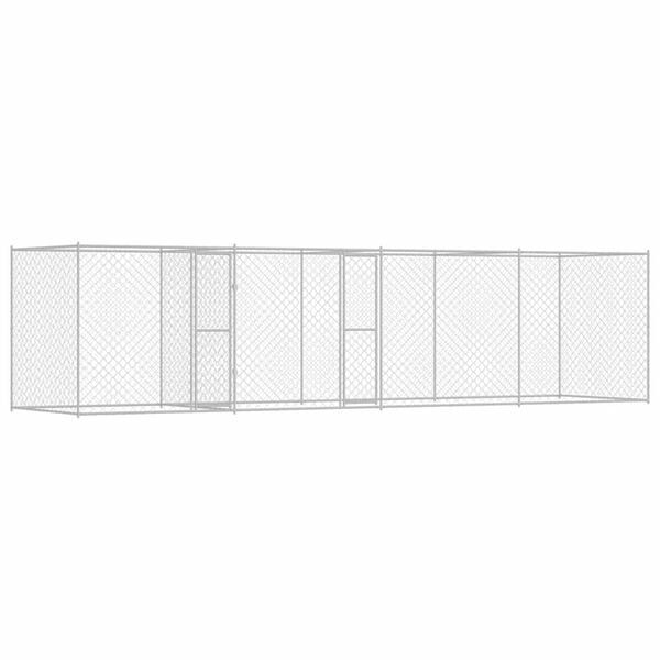 Κλουβί σκύλου Ασημί 600 x 200 x 200 εκ. Επικαλυμμένος Χάλυβας