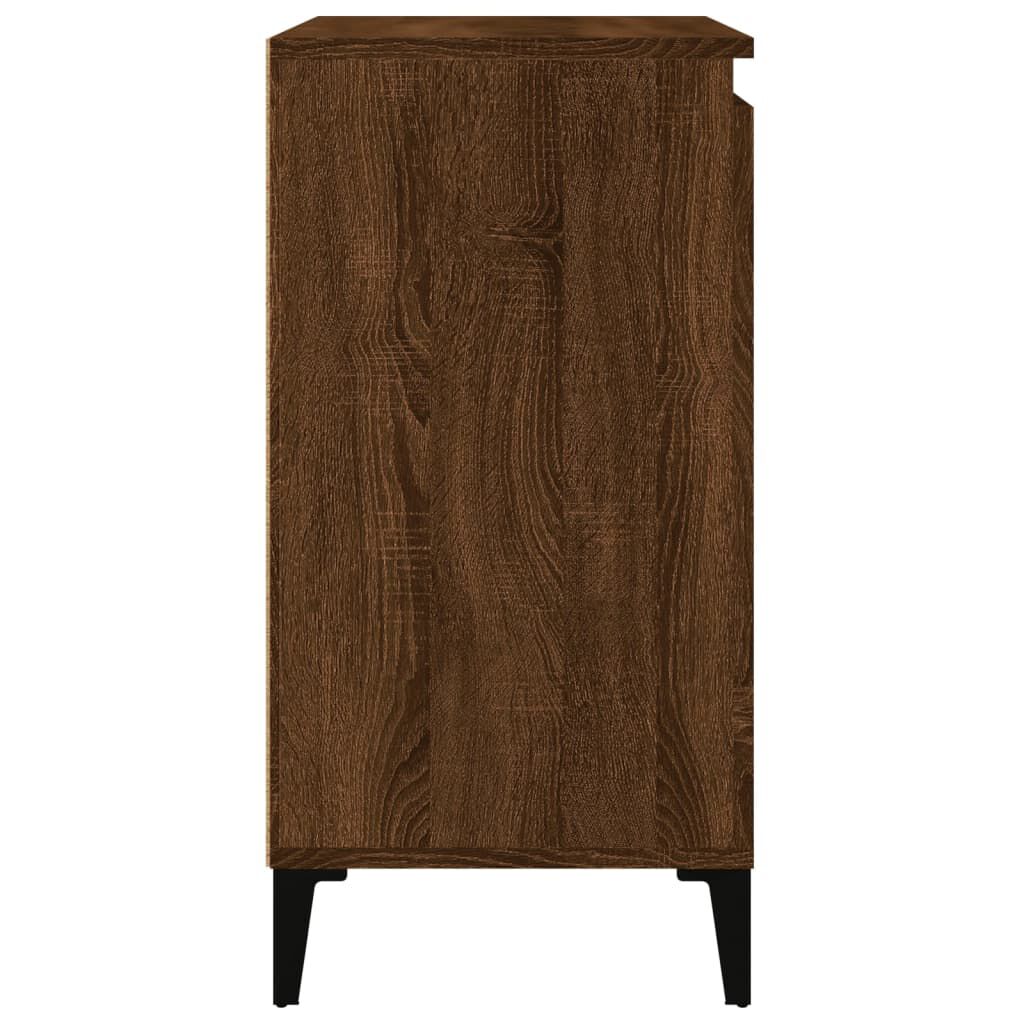 vidaXL Κομοδίνα 2 τεμ. Καφέ Δρυς 40x35x70 εκ. από Επεξεργασμένο Ξύλο