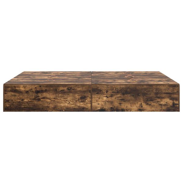 vidaXL Σκελετός Κρεβατιού Καπνιστή δρυς 200 x 150 x 31.5 εκ.